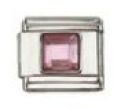 Italian Charms Modul Schmuckstein - Hellrosa