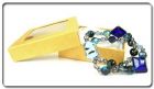 Armband mit echten Glasperlen (Blau)