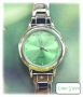 Italian Charms Modul Armbanduhr - Silbern Hellgr�n
