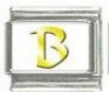 Italian Charms Modul Buchstabe B - Gelb-Weiss