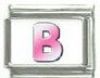 Italian Charms Modul Buchstabe B - Rosa-Weiss