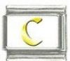 Italian Charms Modul Buchstabe C - Gelb-Weiss