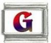 Italian Charms Modul Buchstabe G - Rot-Blau