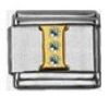 Italian Charms Modul Buchstabe I - Golden mit Strass