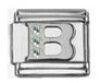 Italian Charms Modul Buchstabe B - Silbern mit Strass