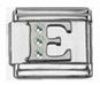 Italian Charms Modul Buchstabe E - Silbern mit Strass