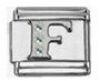 Italian Charms Modul Buchstabe F - Silbern mit Strass