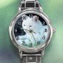 Italian Charms Modul Armbanduhr - Silbern Katze