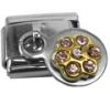 Italian Charms Modul Dangle - Blume mit Strass