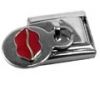 Italian Charms Modul Dangle - Lippen - Rot