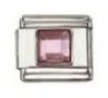 Italian Charms Modul Schmuckstein - Hellrosa