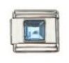 Italian Charms Modul Schmuckstein - Hellblau