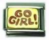 Italian Charms Modul Spr�che - Go Girl!