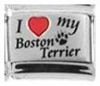 Italian Charms Modul Laser - I Love my Boston Terrier