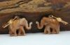 Ohrring Brisur Elefant braun-gl�nzend