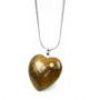 Kette mit Herzanh�nger (Tigereye) und Kristall