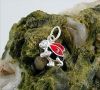 Anh�nger laufender Marienk�fer - schwarz-rot