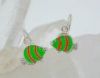 Ohrring Brisur Clownfisch - gr�n-orange