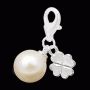 Charm - Perle mit Kleeblatt